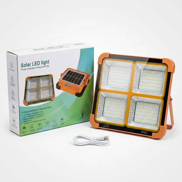 كشاف طاقة شمسية LED قوي لإضاءة الأحواش والشوارع بدون كهرباء.200 واط