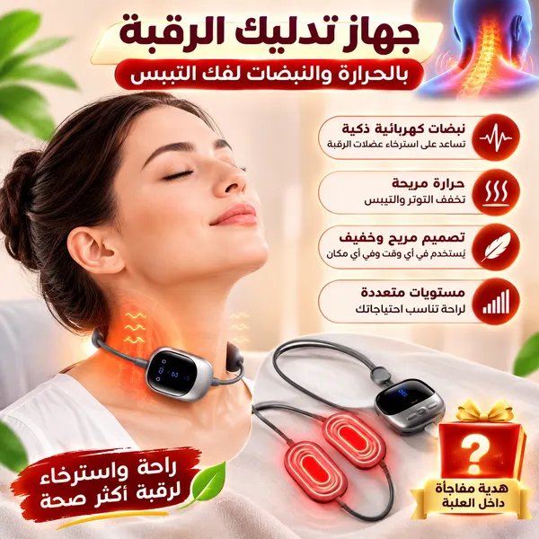 جهاز تدليك الرقبة بالحرارة والنبضات